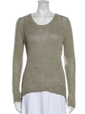 360 SWEATER Scoop Neck Grey Sweater